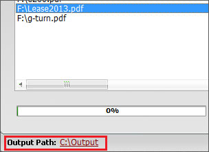 Set the Output Merged PDF Location